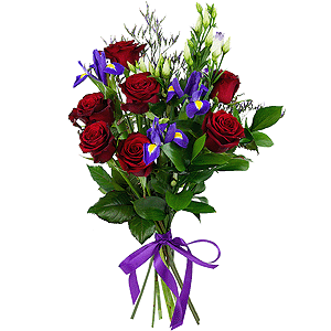 Forever in my heart: roses and irises with delivery Novokuznetsk