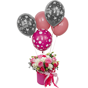 Miss charming with baloons with delivery Novokuznetsk