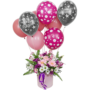 Enchantress with balloons with delivery Novokuznetsk