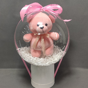 "Pink Hug" Teddy Bear in a Balloon with delivery Novokuznetsk